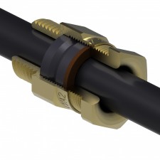 Brass cable gland for unarmoured cables