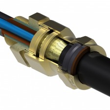 Explosion proof cable gland for braid armoured cables